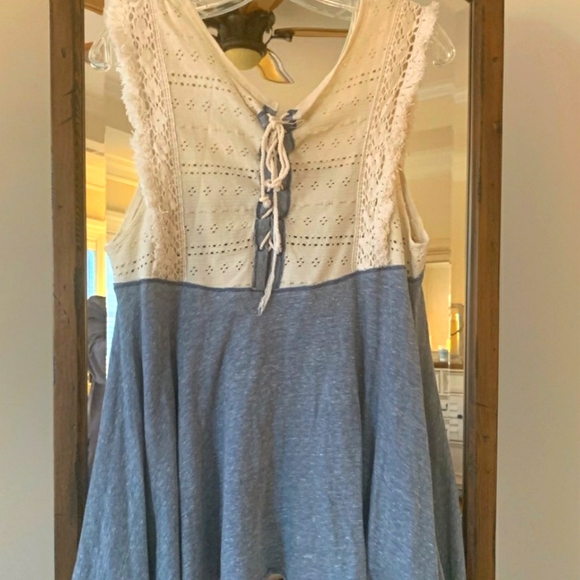 VINTAGE Free People "We the Free" Crochet Tunic S/M - Picture 2 of 4